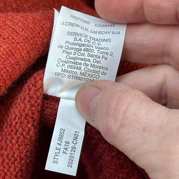 Madewell Red Merino Wool Ruffle Stitch Play Pullover Sweater Size 2XL NWT - Picture 5 of 8